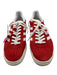Adidas Shoe Size 7 Red & White Leather Platform Low Top Suede Sneakers Red & White / 7
