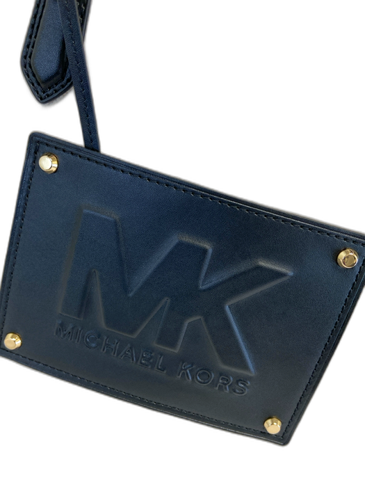 Michael Michael Kors Beige & Black Canvas Tote Leather Trim Tote Bag Beige & Black