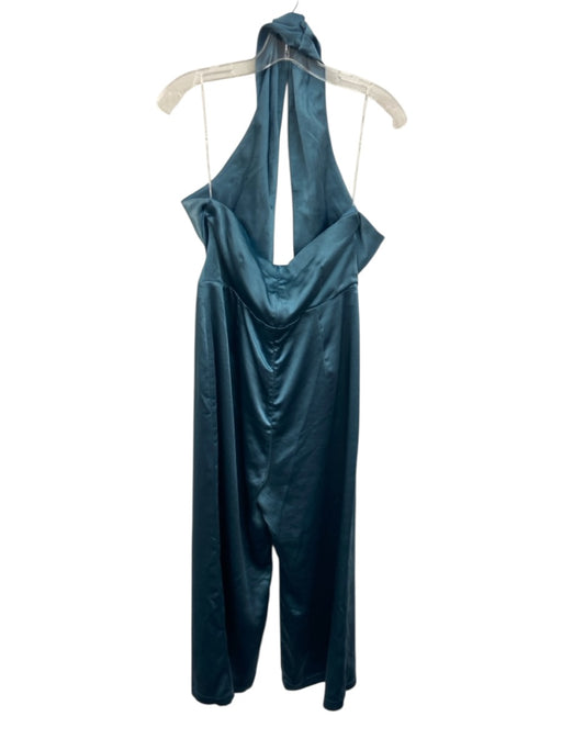 Elliatt Size L Slate Blue Polyester Sleeveless Halter Shine Split neck Jumper Slate Blue / L