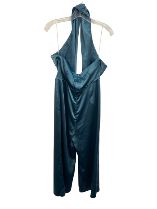 Elliatt Size L Slate Blue Polyester Sleeveless Halter Shine Split neck Jumper Slate Blue / L
