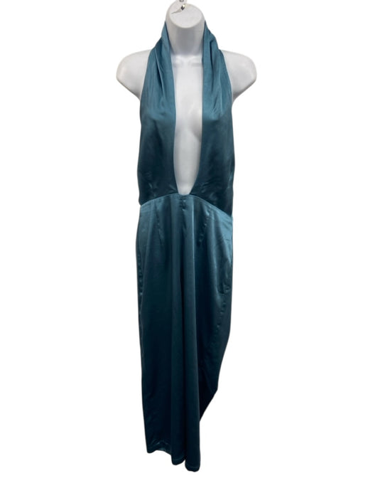 Elliatt Size L Slate Blue Polyester Sleeveless Halter Shine Split neck Jumper Slate Blue / L