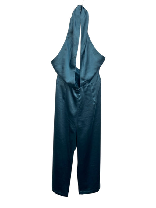 Elliatt Size L Slate Blue Polyester Sleeveless Halter Shine Split neck Jumper Slate Blue / L