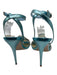 AZALEA WANG Shoe Size 7 Light Blue Faux Leather Metallic Embellished Sandals Light Blue / 7