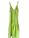 A.L.C. Size 2 Lime Green Polyester Spaghetti Strap V Neck Elastic Waist Dress Lime Green / 2