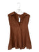 Free People Size XS Brown Cotton Sleeveless Pleat Detail Collar Dress Brown / XS