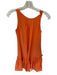 Red Valentino Size S Orange Polyester Sleeveless Ruffle Back Zip Mini Dress Orange / S