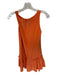 Red Valentino Size S Orange Polyester Sleeveless Ruffle Back Zip Mini Dress Orange / S