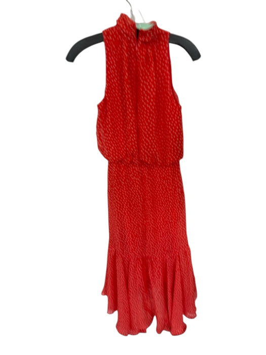 Taylor Size 6 Red Polyester Polka Dots Sleeveless high neck Maxi Dress Red / 6