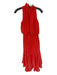 Taylor Size 6 Red Polyester Polka Dots Sleeveless high neck Maxi Dress Red / 6