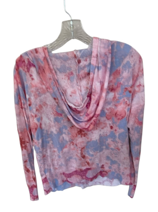 Central Park West Size XS Pink & blue Viscose Water Color Long Sleeve Short Set Pink & blue / XS