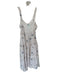 Free People Size XS White Cotton Polka Dots Flower Tie Strap Maxi Dress White / XS