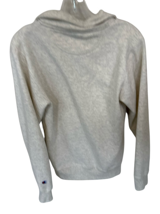 Champion Size XS Light Grey Cotton Blend Quarter Zip Long Sleeve Sweatshirt Light Grey / XS