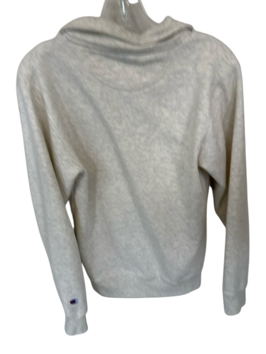 Champion Size XS Light Grey Cotton Blend Quarter Zip Long Sleeve Sweatshirt Light Grey / XS
