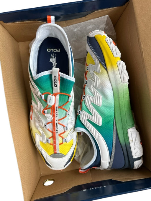 Polo Ralph Lauren Shoe Size 13D White & Multi Canvas Ombre Athletic Sneakers White & Multi / 13D