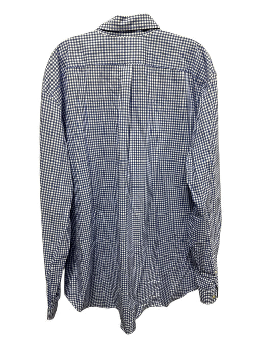 Ralph Lauren Size XLT Blue & White Cotton Gingham Button up Long Sleeve Shirt Blue & White / XLT