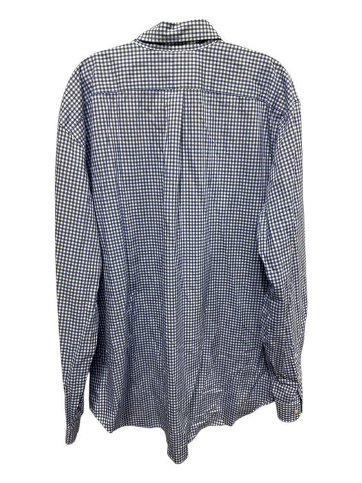 Ralph Lauren Size XLT Blue & White Cotton Gingham Button up Long Sleeve Shirt Blue & White / XLT