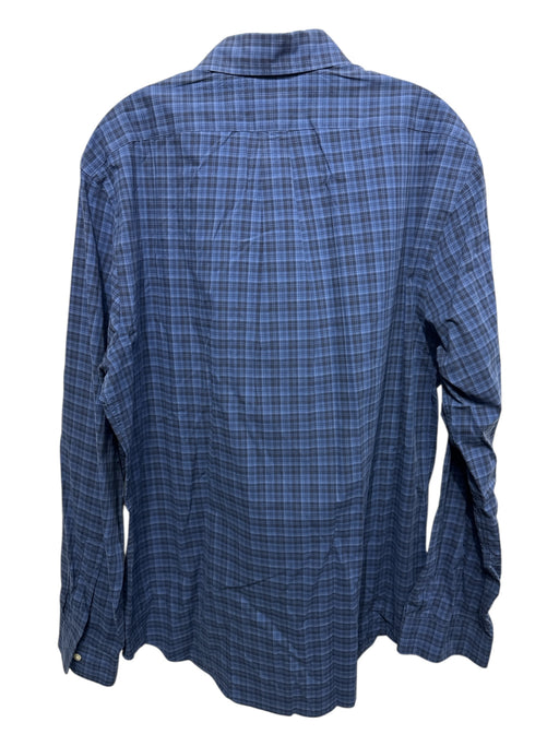 Ralph Lauren Size XL Blue & Navy Cotton Plaid Button up Men's Long Sleeve Shirt Blue & Navy / XL