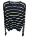 Polo Size XL Blue & Yellow Lambswool Striped Crewneck Men's Sweater Blue & Yellow / XL