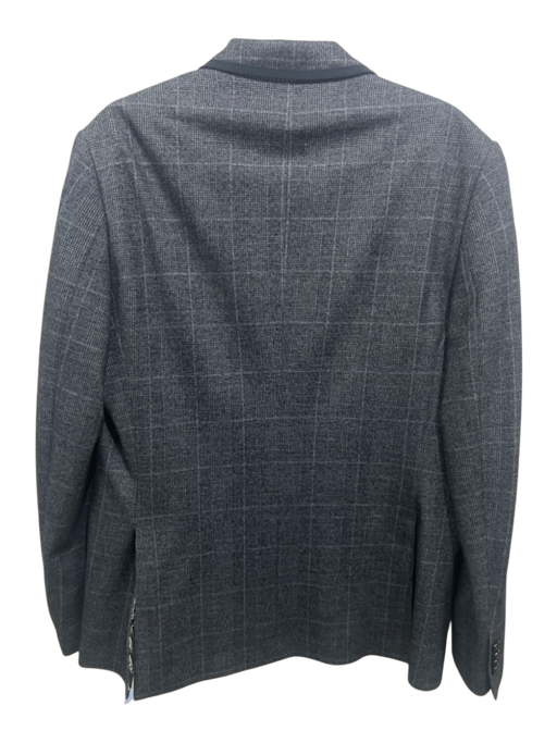 Etro Gray Wool Plaid 2 Button Men's Blazer Gray / 52
