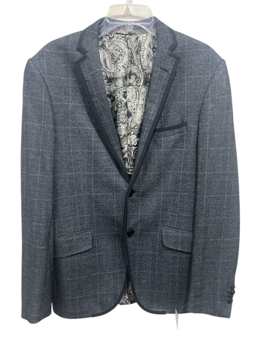 Etro Gray Wool Plaid 2 Button Men's Blazer Gray / 52