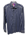 Robert Graham Size M Navy & White Cotton All Over Print Men's Long Sleeve Shirt Navy & White / M