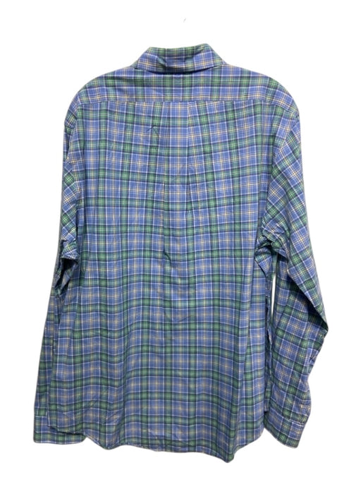 Ralph Lauren Size XL Blue & Green Cotton Plaid Button Down Long Sleeve Shirt XL