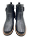 naturalizer Shoe Size 7.5 Black Leather Side Zip Ankle Buckle Round Toe Boots Black / 7.5