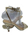 Betsy Johnson Shoe Size 7 Gold Metallic Pearl Heels STRAP ANKLE Sandal Heels Gold Metallic / 7