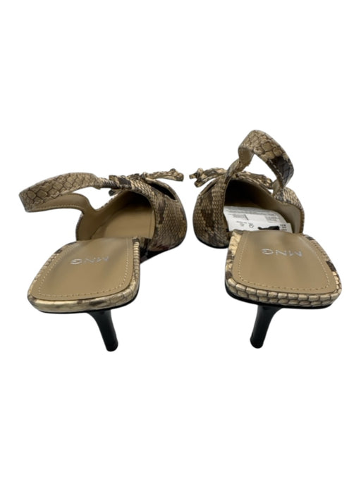 Mango Shoe Size 37 snake print Pointed Toe Sling back Bow Heels snake print / 37