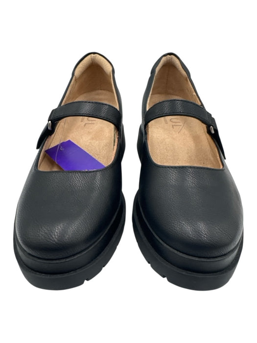naturalizer Shoe Size 8.5 Black Leather Platform Mary Jane Loafers Black / 8.5
