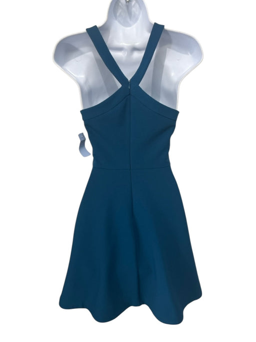 Likely Size 2 Dark Teal No Fabric Tag Halter Back Zip Fit & Flare Mini Dress Dark Teal / 2