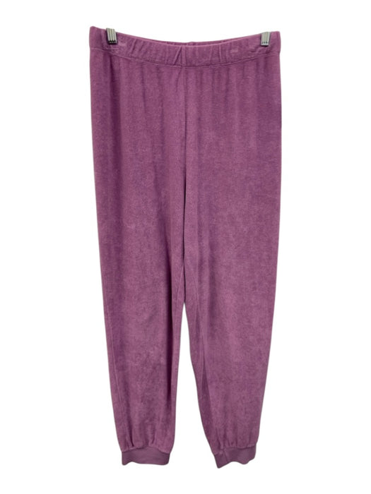 Suzie Kondi Size M Lilac Purple Cotton Elastic Waistband Terry Cloth Sweat Pants Lilac Purple / M