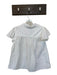 Olivia James Size M White Cotton Flutter Sleeves Collar Button Down Top White / M