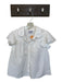 Olivia James Size M White Cotton Flutter Sleeves Collar Button Down Top White / M