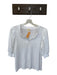 Nation Size M White Pima Cotton 3/4 Balloon Sleeve V Neck Top White / M