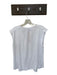 Brochu Walker Size M White Linen Cap Sleeve V Neck Smocked Neck Detail Top White / M