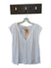 Brochu Walker Size M White Linen Cap Sleeve V Neck Smocked Neck Detail Top White / M