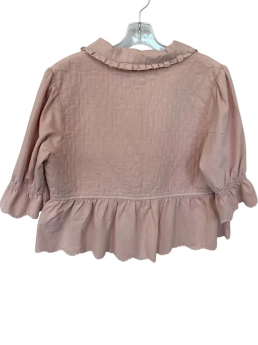 Seventy + Mochi Size M Blush Cotton 3/4 Balloon Sleeve Quilted Front Tie Jacket Blush / M
