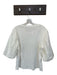 Esqualo Size L Ivory Cotton 3/4 Balloon Sleeve Top Ivory / L