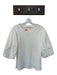 Esqualo Size L Ivory Cotton 3/4 Balloon Sleeve Top Ivory / L