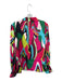 Crosby Size M Multi Polyester Long Balloon Sleeve Swirls Buttons Top Multi / M