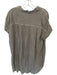 Cloth & Stone Size L Taupe Tencel Short Sleeve Button Down Dress Taupe / L