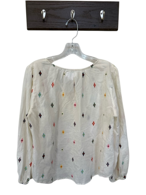 Velvet Size S Cream & Multi Cotton Long Sleeve Embroidered Western Top Cream & Multi / S