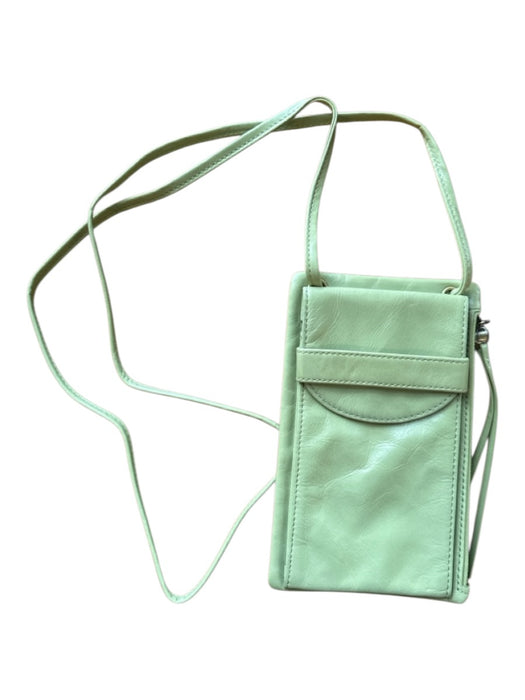 Hobo Green Leather Crossbody Zip Close Outer Pockets Bag Green / XS