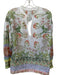 Alice & Olivia Size M Green & Orange Cotton & Silk Long Balloon Sleeve Top Green & Orange / M