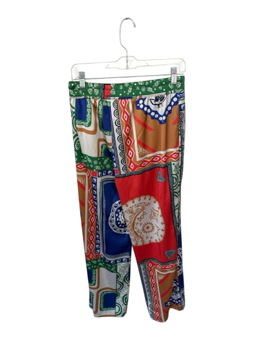 Joie Size S Orange & Green Polyester Blend Drawstring Fish Seashells Pants Orange & Green / S