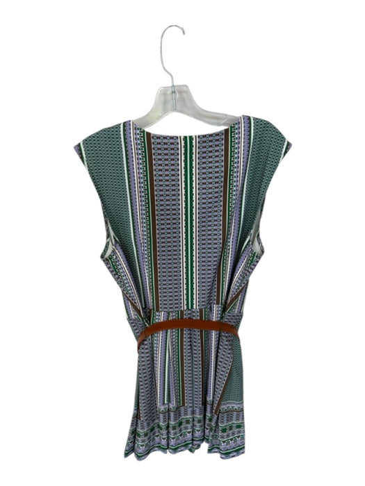 Cartolina Size M Green & Purple Polyester Blend Sleeveless Kaleidoscope Dress Green & Purple / M