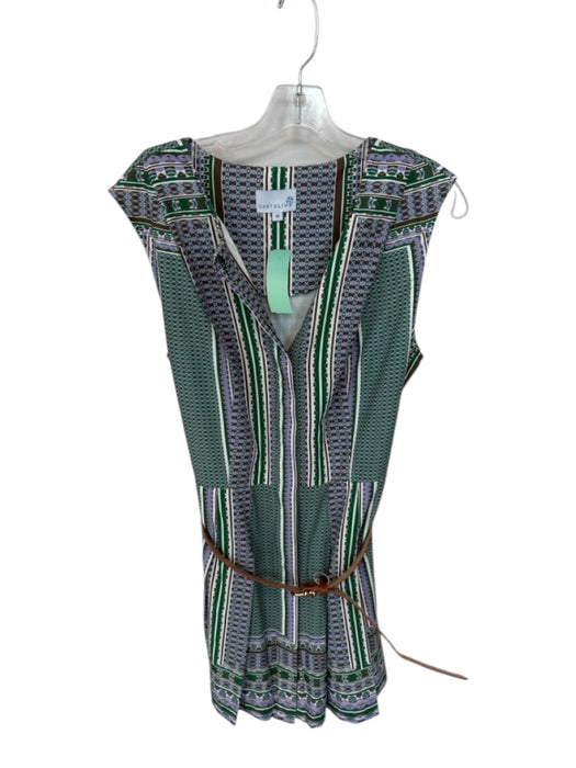 Cartolina Size M Green & Purple Polyester Blend Sleeveless Kaleidoscope Dress Green & Purple / M