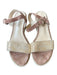 JB Martin Shoe Size 39 Brown & Tan Suede Straw Platform Ankle Strap Sandals Brown & Tan / 39