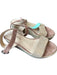 JB Martin Shoe Size 39 Brown & Tan Suede Straw Platform Ankle Strap Sandals Brown & Tan / 39